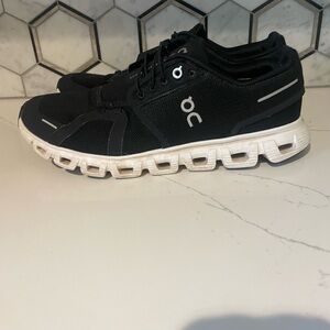 On Men's Black and White Athletic Running Shoes